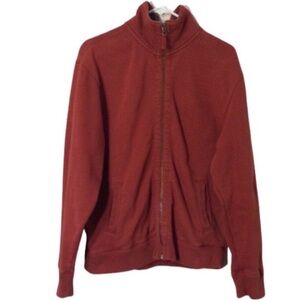 GAP Men’s Brick RED Full Zipper BOMBER Jacket Size Medium